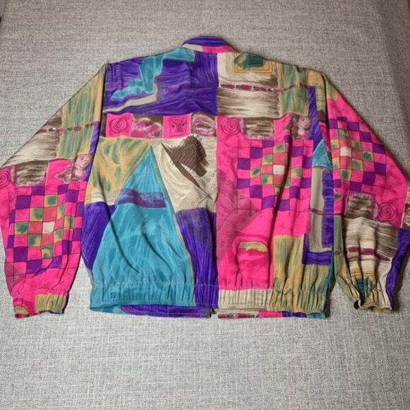 Hana Sport Vintage Windbreaker Multi-color 1980’s Women’s X-Small - Picture 5 of 8